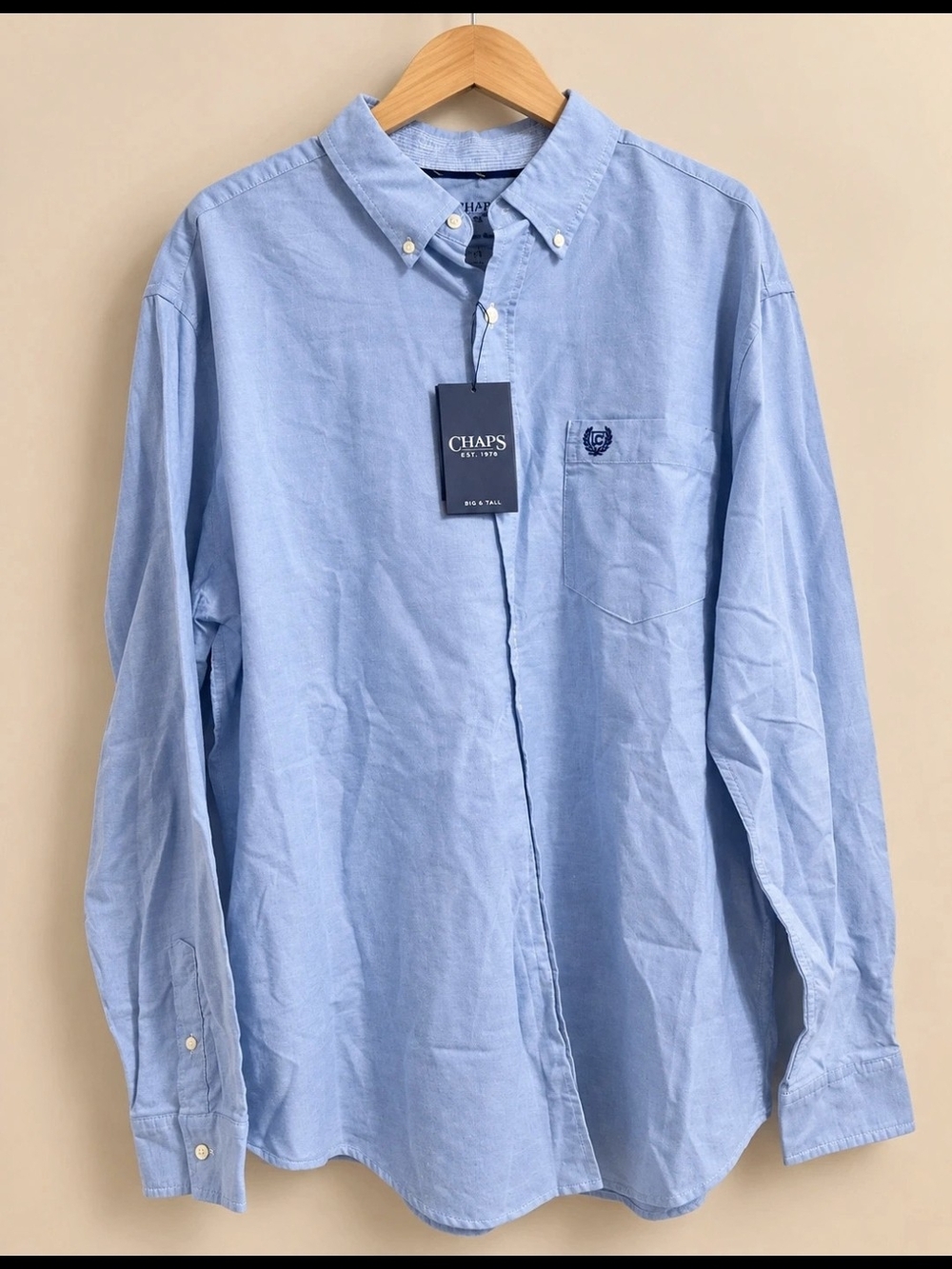 Chaps Light Blue Button-Down Oxford Shirt